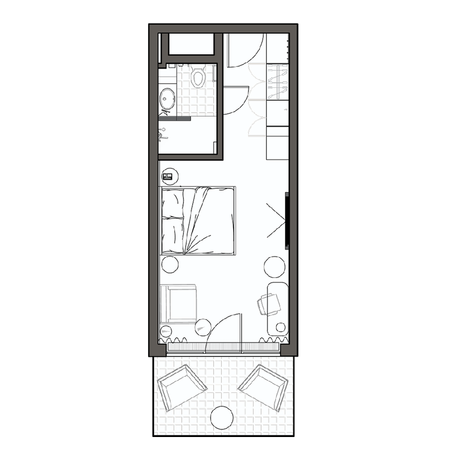 Планировка: Номер «Стандарт», 33 м²–38 м²